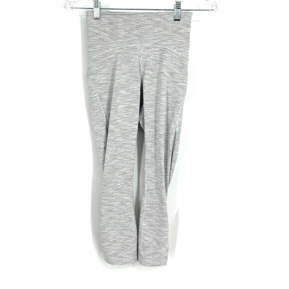 Lululemon Train Times Crop 21" Wee Are From Space Ice Gray Size 4 - Picture 1 of 10